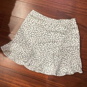 Abercrombie green and white mini skirt